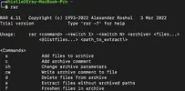 macOS WinRAR rar komutu.jpeg