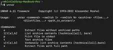 macOS WinRAR unrar komutu.jpeg