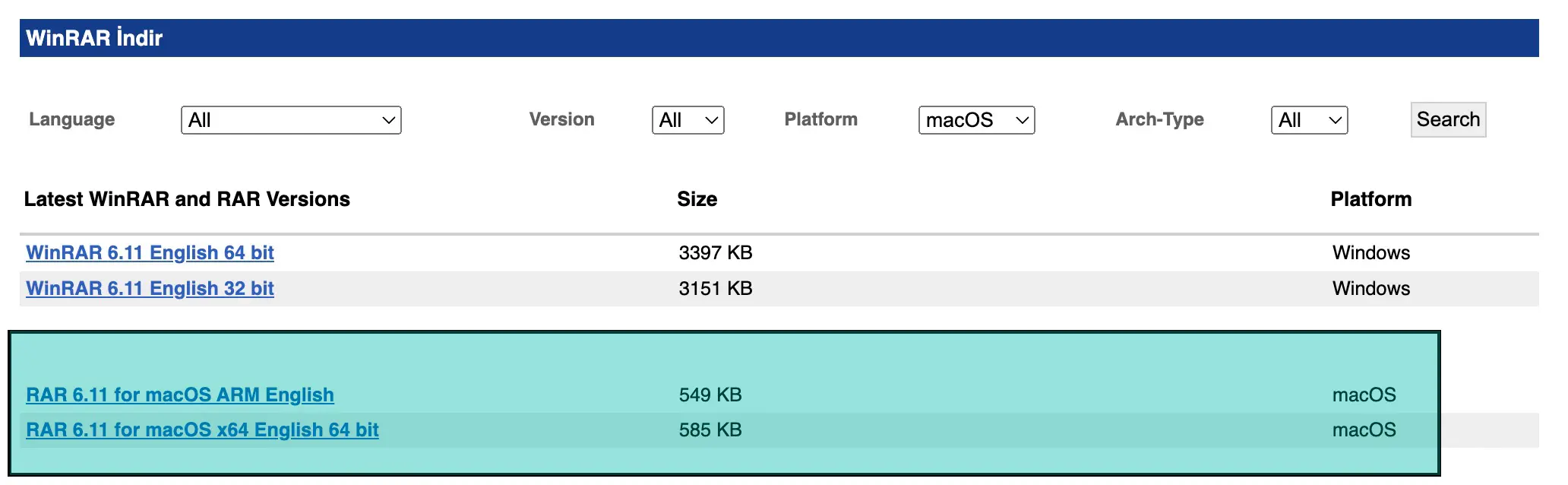 macOS WinRAR indirme sayfası.png