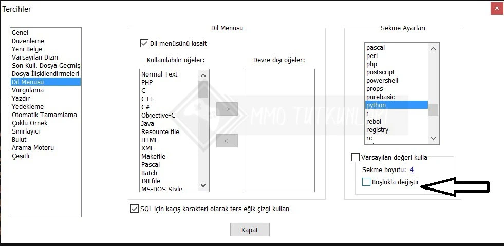 Notepad++ Python Tab.webp